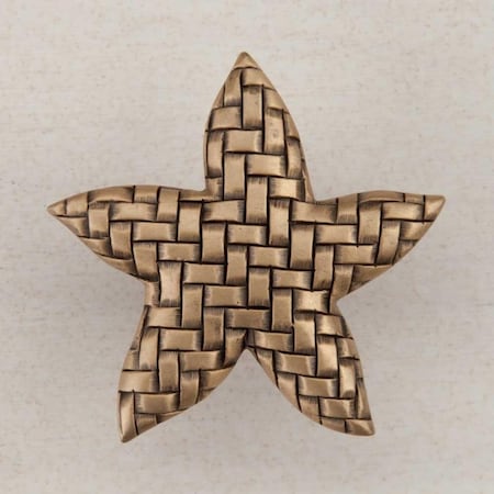 Acorn Mfg Artisan Collection Woven Star Knob, Museum Gold DP9GP
